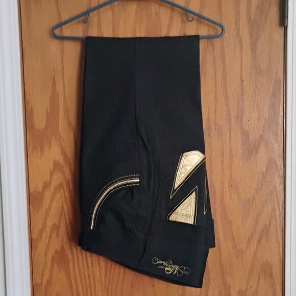 Women's wide-leg bell bottom blue jeans - Picture 2 of 3